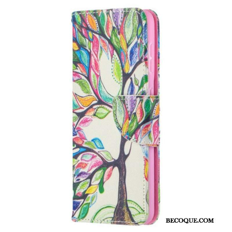 Etui Folio do Samsung Galaxy S21 5G Kolorowe Drzewo