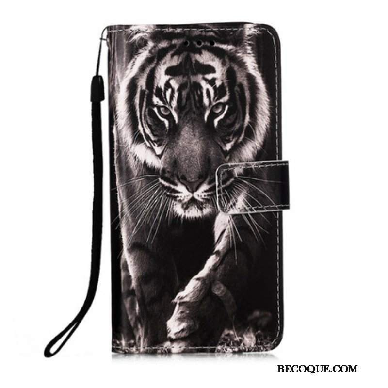 Etui Folio do Samsung Galaxy S21 5G Nocny Tygrys