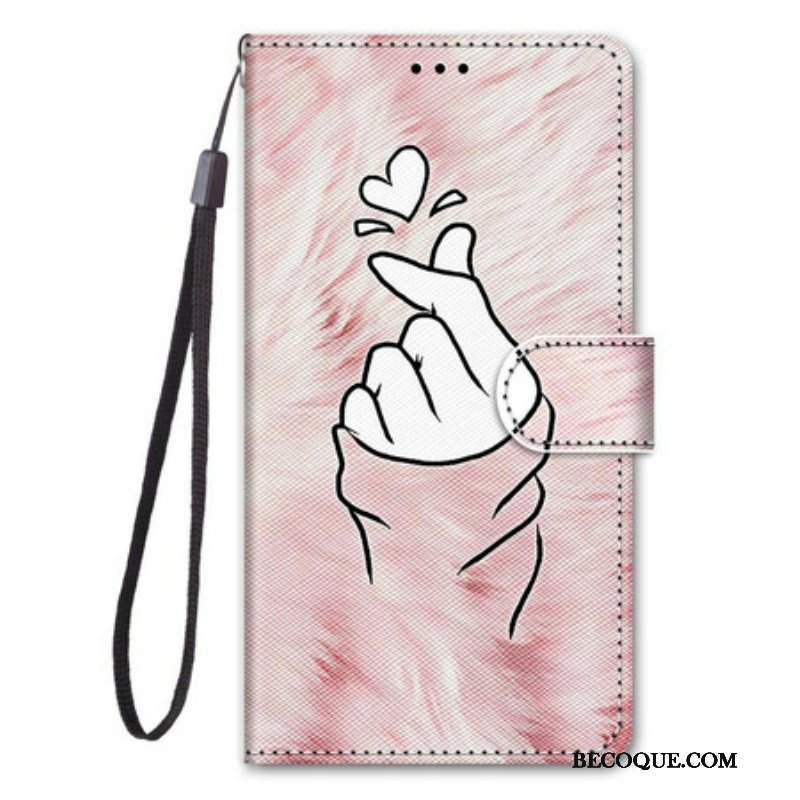 Etui Folio do Samsung Galaxy S21 5G Serce Palca