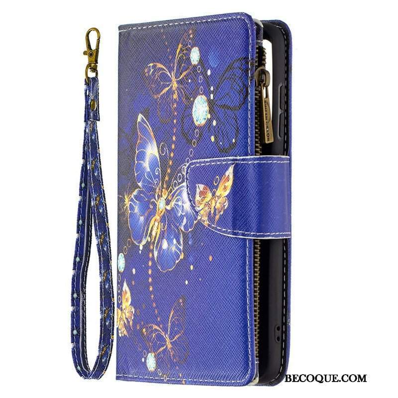 Etui Folio do Samsung Galaxy S21 FE Motyle Butterflies Zip Pouch