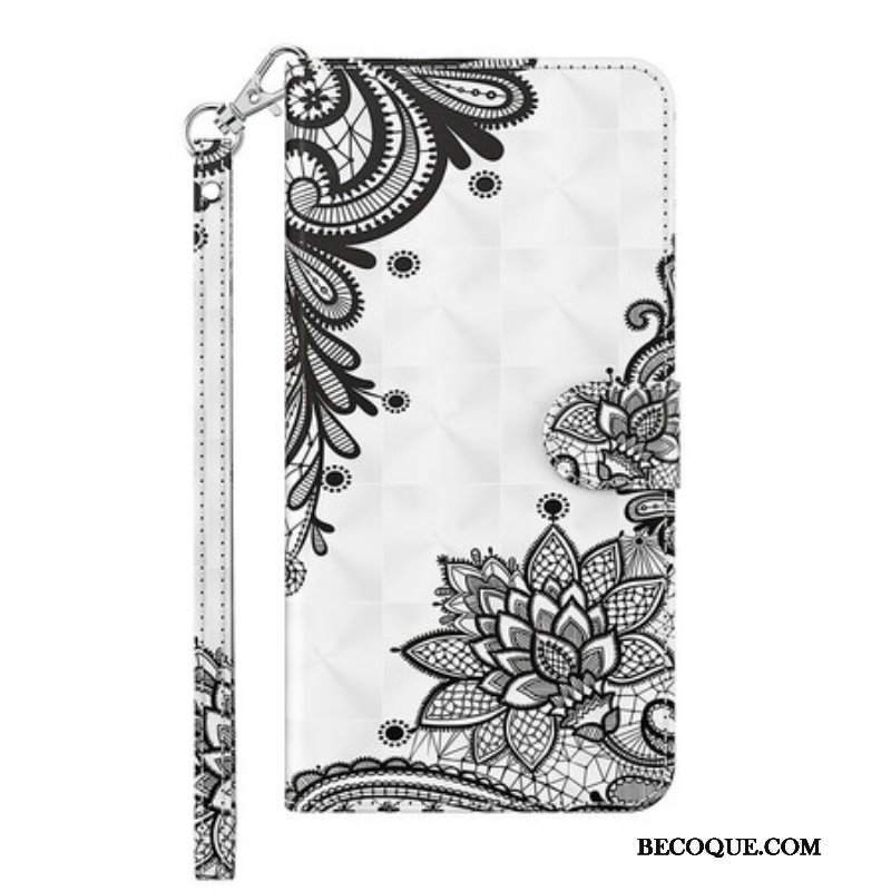 Etui Folio do Samsung Galaxy S21 FE Szykowna Koronka