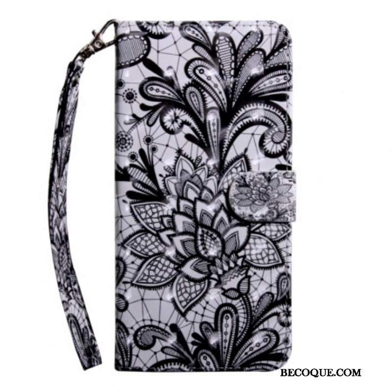 Etui Folio do Samsung Galaxy S22 5G Szykowna Koronka