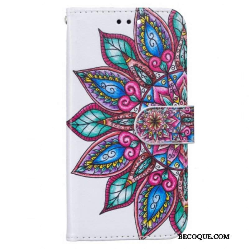 Etui Folio do Samsung Galaxy S22 Plus 5G Rysowane Mandali