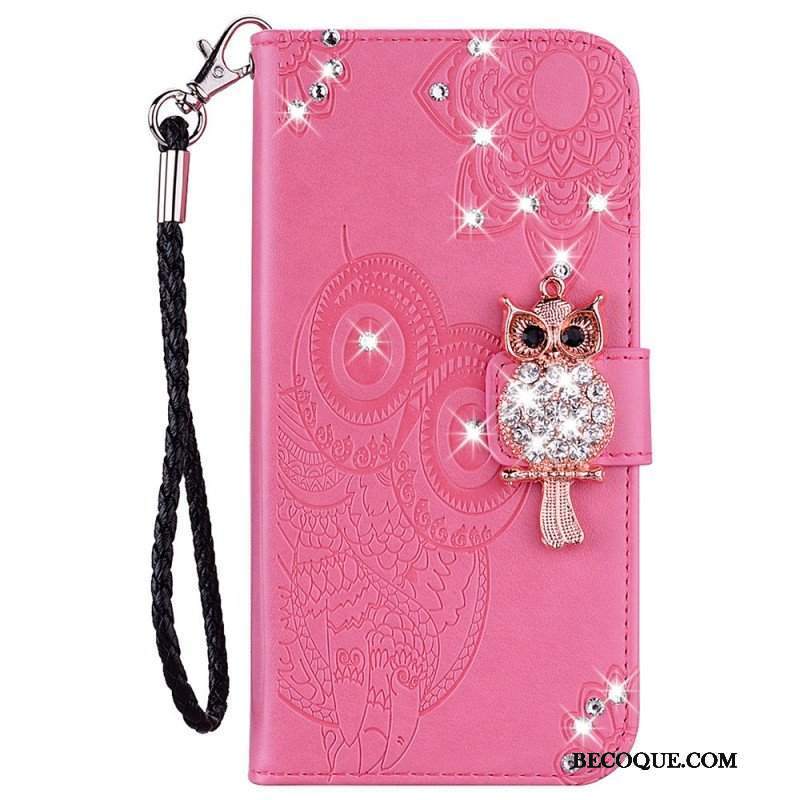 Etui Folio do Samsung Galaxy S22 Plus 5G Sowa Mandala I Urok