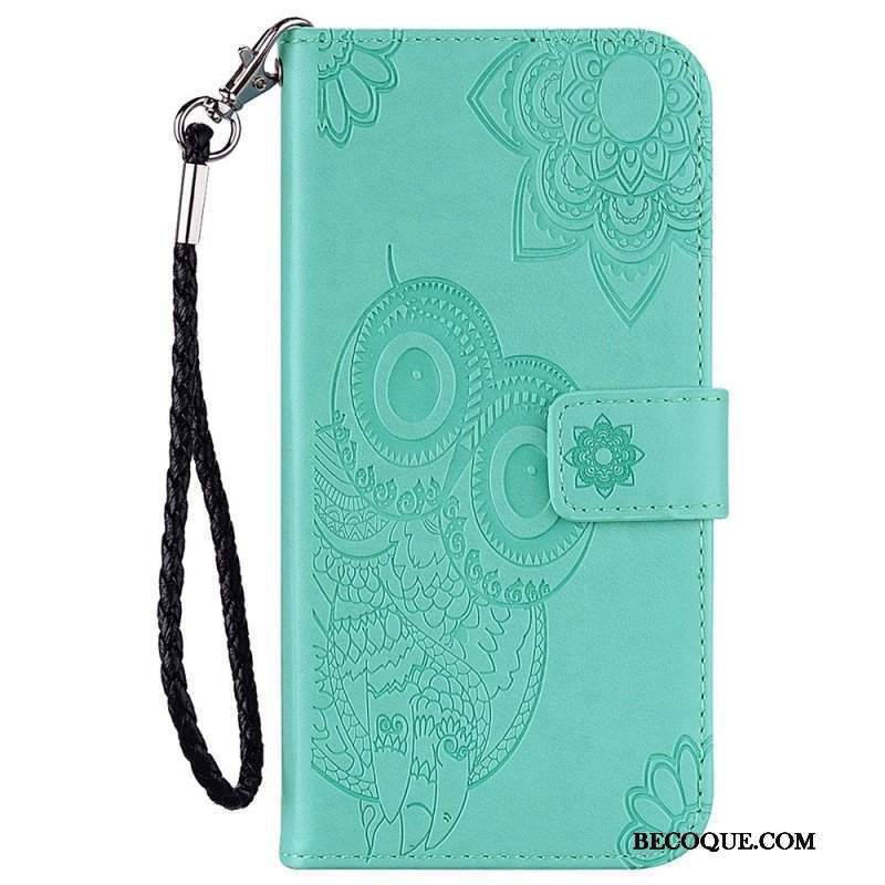 Etui Folio do Samsung Galaxy S23 Ultra 5G Sowa Mandala I Smycz