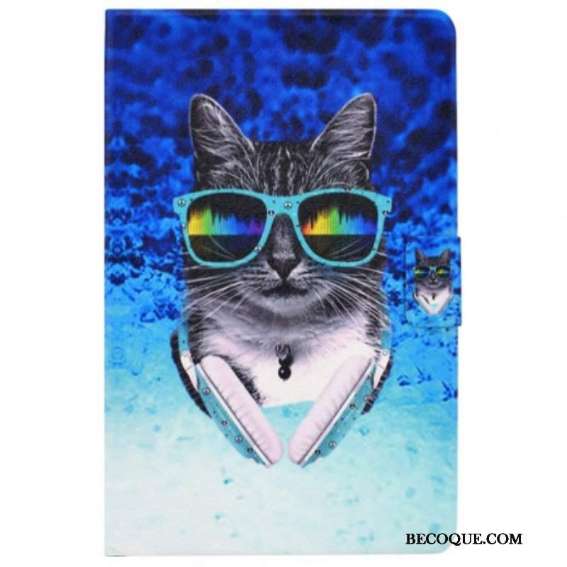 Etui Folio do Samsung Galaxy Tab A8 (2021) Dyskotekowy Kot