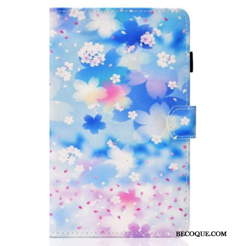 Etui Folio do Samsung Galaxy Tab S8 / Tab S7 Akwarela Kwiaty