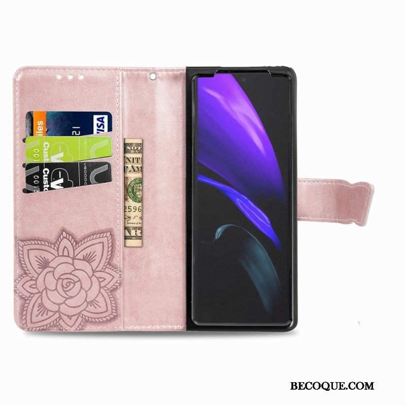 Etui Folio do Samsung Galaxy Z Fold 4 Gigantyczny Motyl