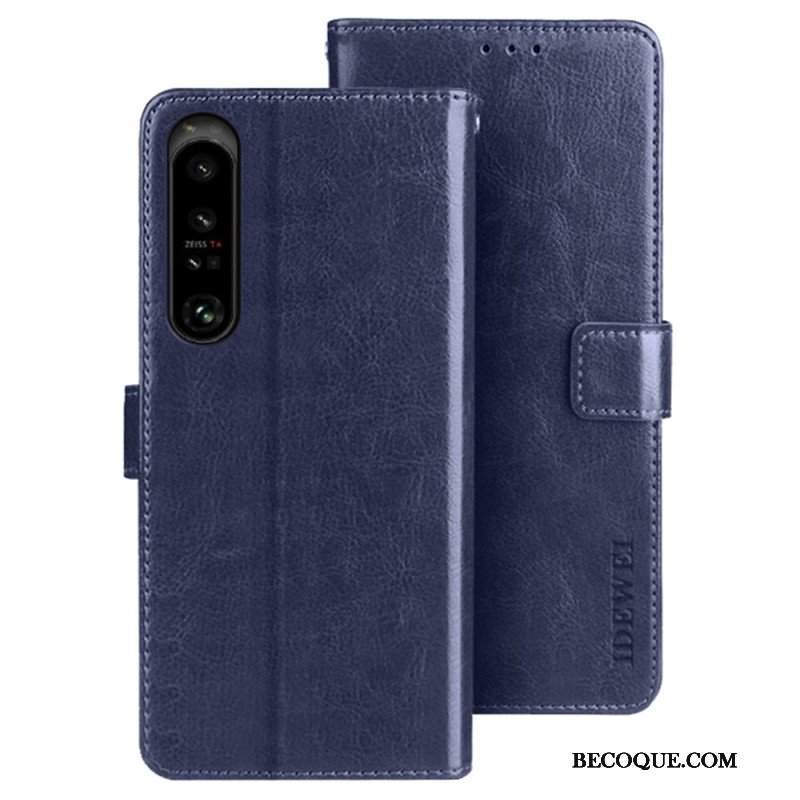 Etui Folio do Sony Xperia 1 IV Imitacja Skóry Idewei