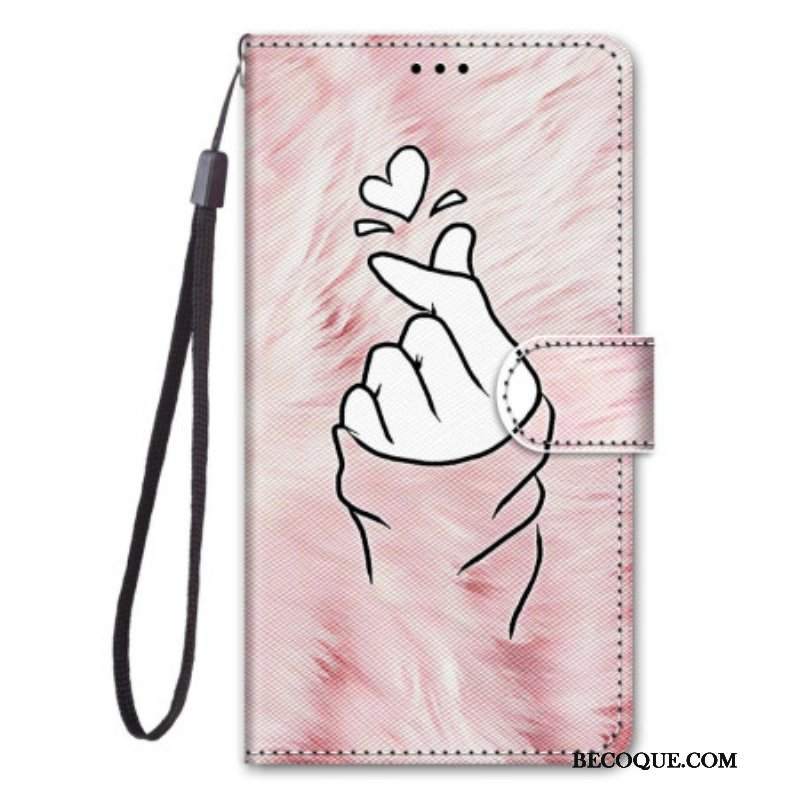 Etui Folio do Sony Xperia 10 IV Serce Palca