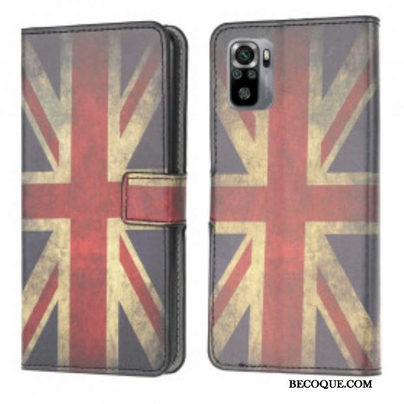 Etui Folio do Xiaomi Redmi Note 10 / 10S Flaga Anglii