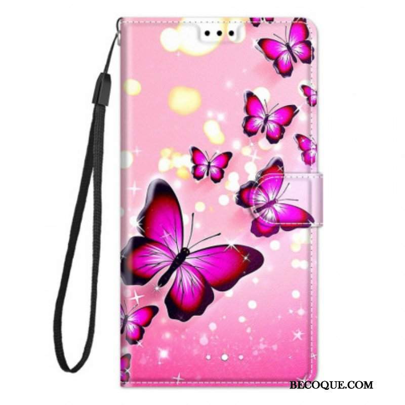 Etui Folio do Xiaomi Redmi Note 10 Pro Motyle I Smycz