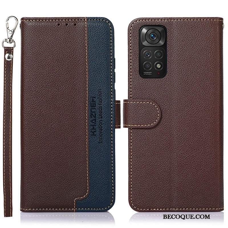 Etui Folio do Xiaomi Redmi Note 11 / 11S Rfid Khazneh W Stylu Liczi