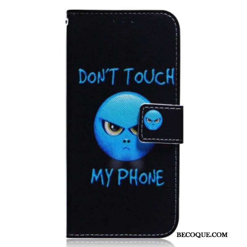 Etui Folio do Xiaomi Redmi Note 12 4G Telefon Z Emotikonami