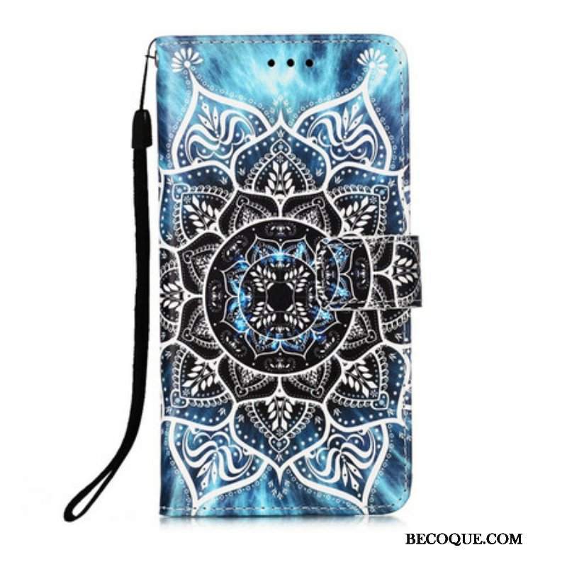 Etui Folio do iPhone 13 Mini Mandala Na Niebie