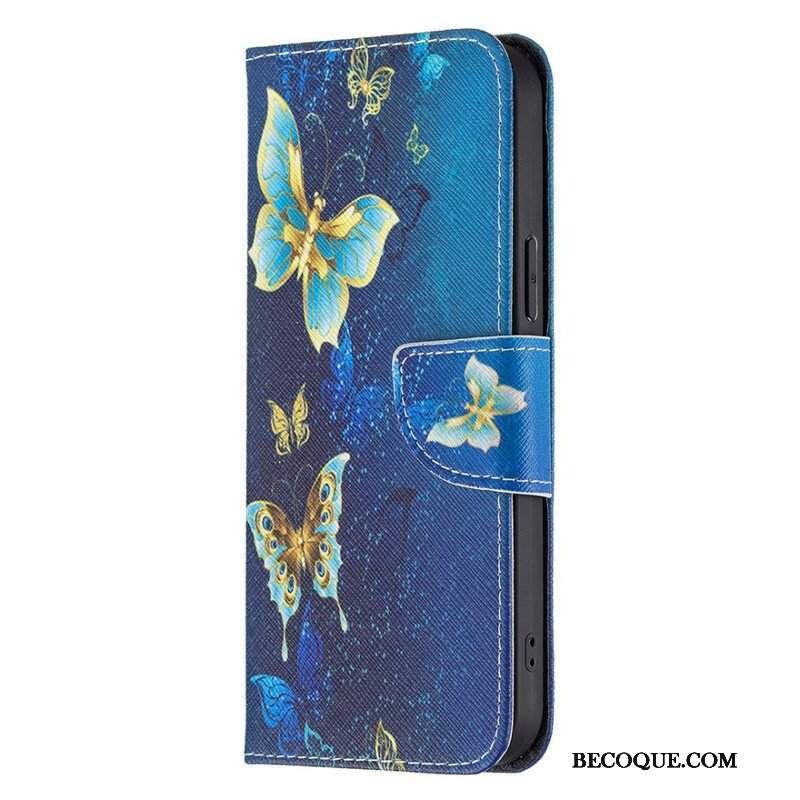 Etui Folio do iPhone 13 Pro Max Niesamowite Motyle