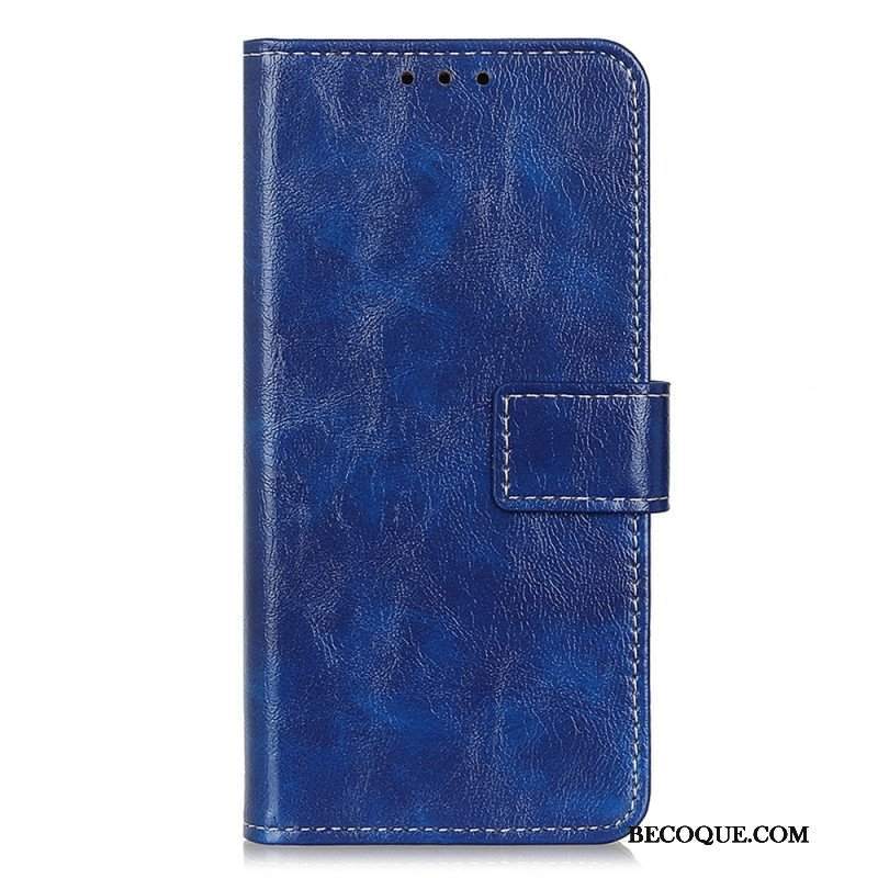 Etui Folio do iPhone 15 Lakierowane Z Widocznymi Szwami