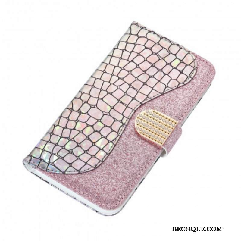 Etui Na Telefon Pokrowce do Samsung Galaxy S21 Ultra 5G Krokodyle Diamenty