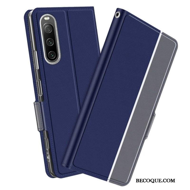 Etui Na Telefon do Sony Xperia 10 IV Etui Folio Dwukolorowy Baiyu