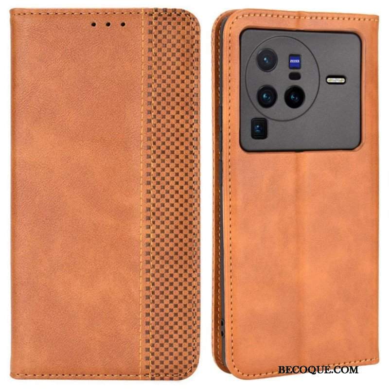 Etui Na Telefon do Vivo X80 Pro Etui Folio Stylizowany