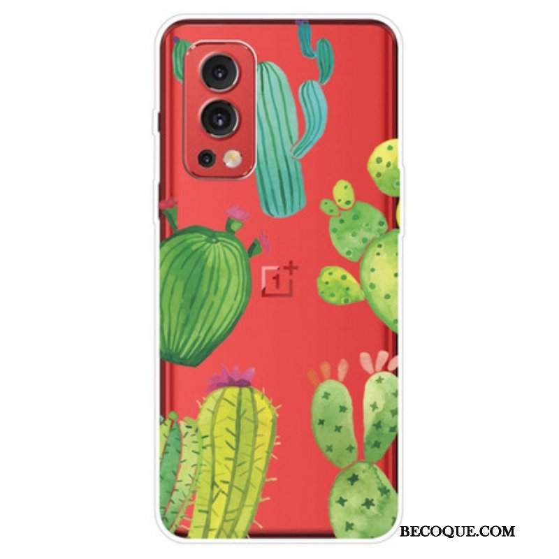 Etui do OnePlus Nord 2 5G Akwarela Kaktusy