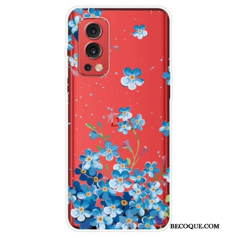 Etui do OnePlus Nord 2 5G Niebieskie Kwiaty