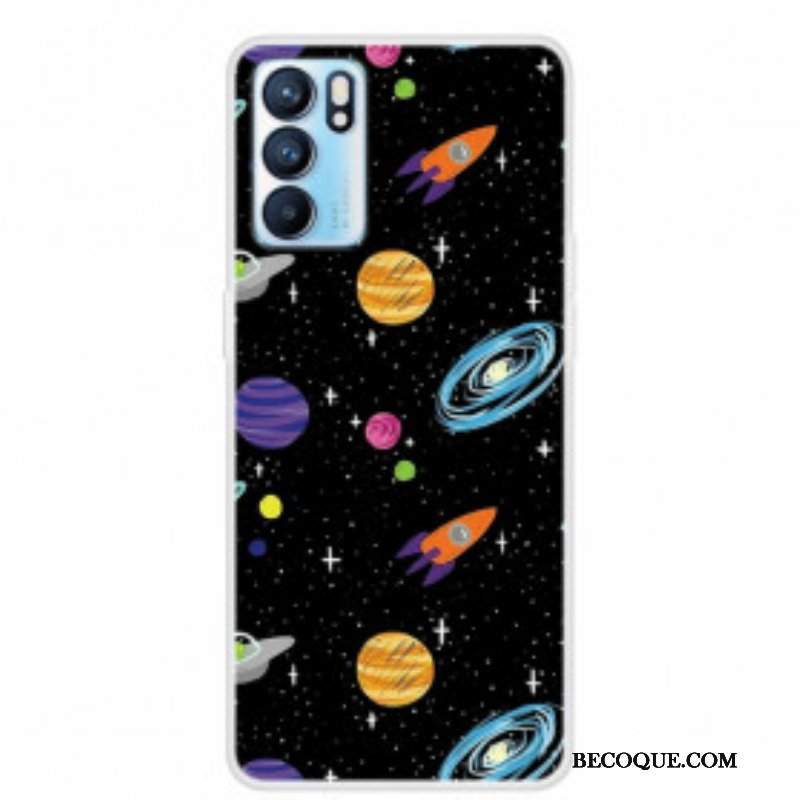 Etui do Oppo Reno 6 5G Planeta Galaktyka