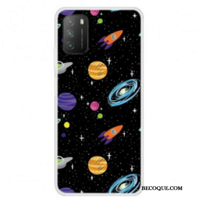 Etui do Poco M3 Planeta Galaktyka