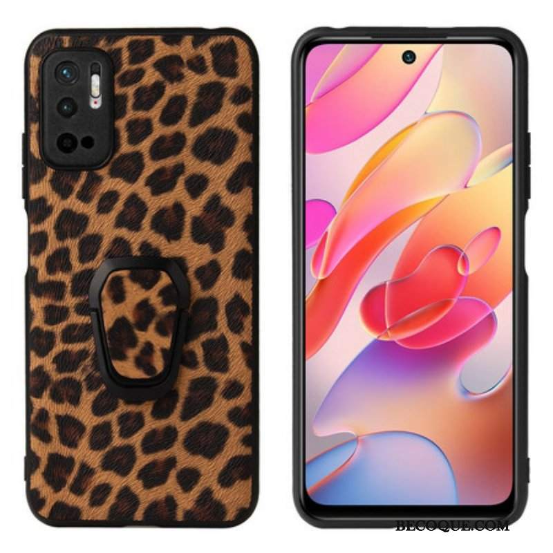 Etui do Poco M3 Pro 5G Wsparcie Leopard Ring