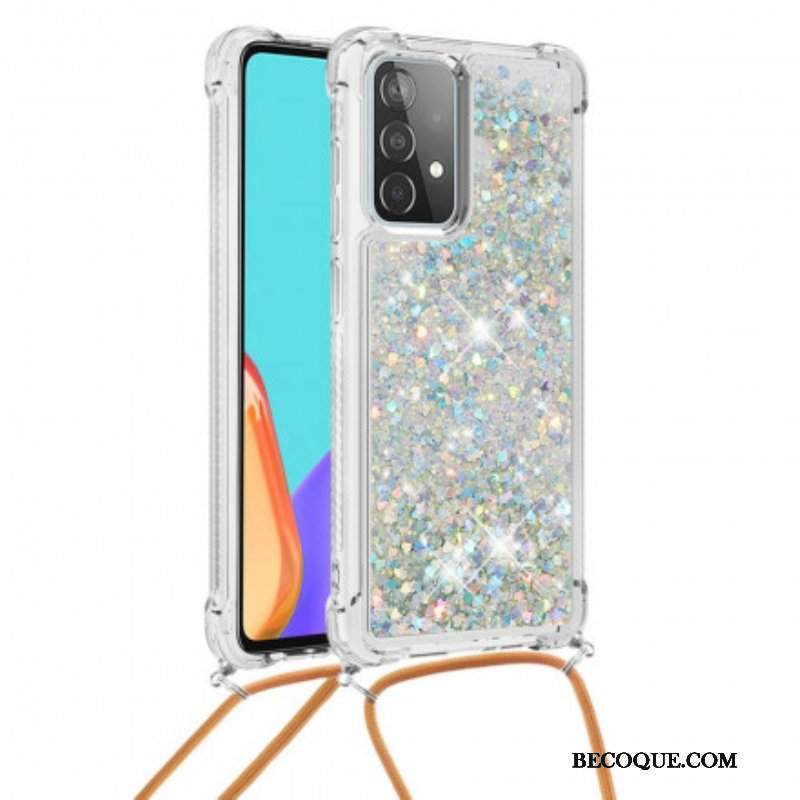 Etui do Samsung Galaxy A52 4G / A52 5G / A52s 5G Cekiny Ze Sznurkiem