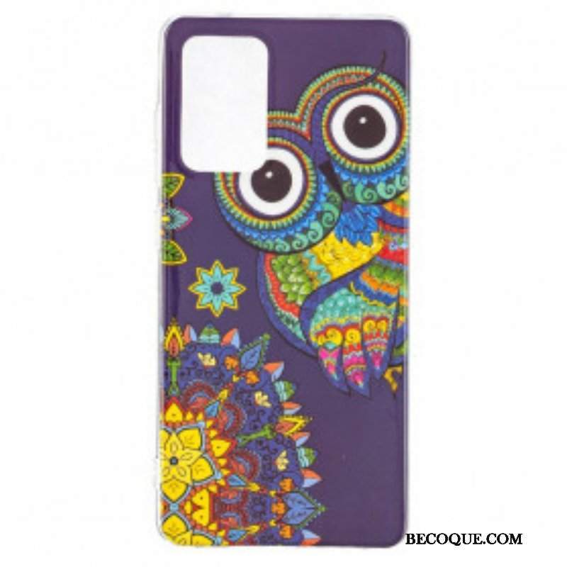 Etui do Samsung Galaxy A52 4G / A52 5G / A52s 5G Fluorescencyjna Mandala Sowa