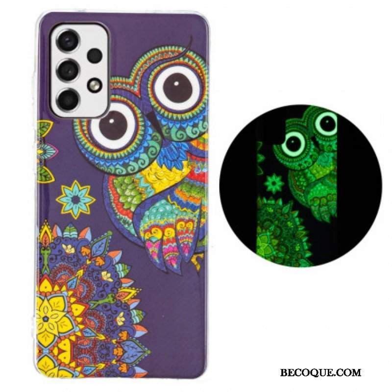 Etui do Samsung Galaxy A53 5G Fluorescencyjna Mandala Sowa