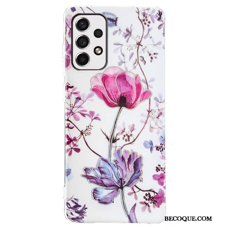 Etui do Samsung Galaxy A53 5G Marmurkowe Kwiaty