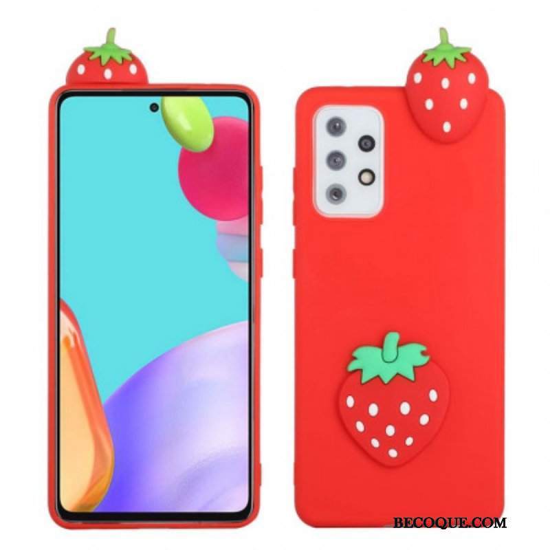 Etui do Samsung Galaxy A53 5G Truskawka 3d