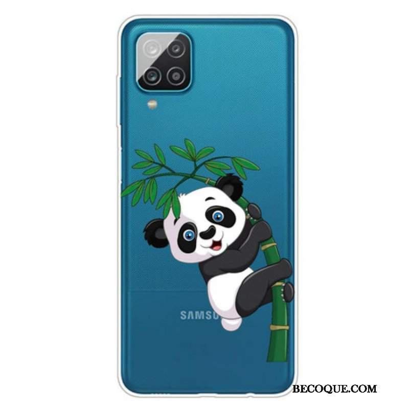 Etui do Samsung Galaxy M12 / A12 Bezszwowa Panda Na Bambusie