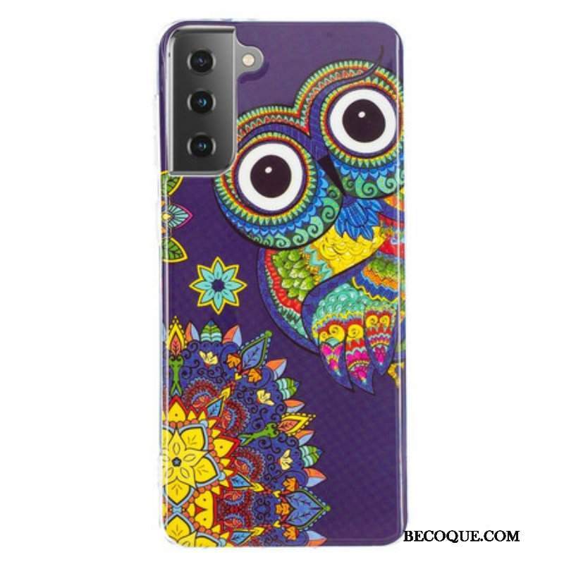 Etui do Samsung Galaxy S21 5G Fluorescencyjna Mandala Sowa