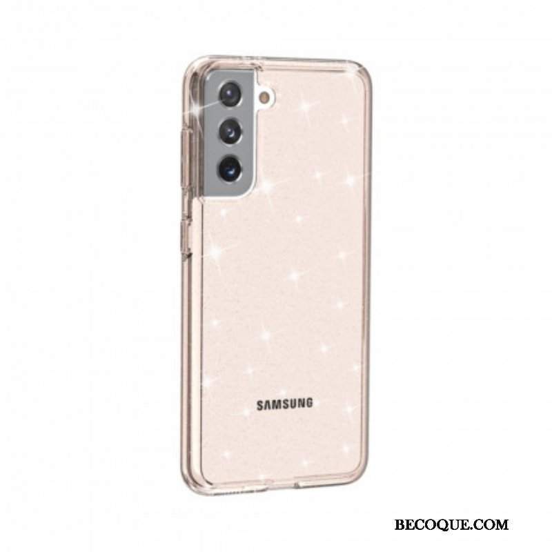 Etui do Samsung Galaxy S21 5G Przezroczyste Cekiny