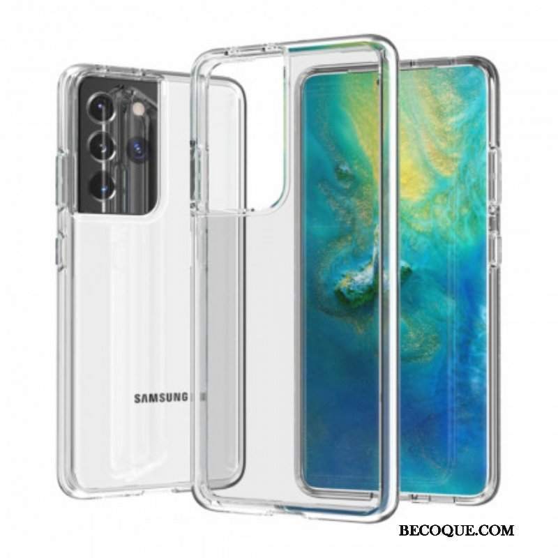 Etui do Samsung Galaxy S21 Ultra 5G Kolorowy Przezroczysty