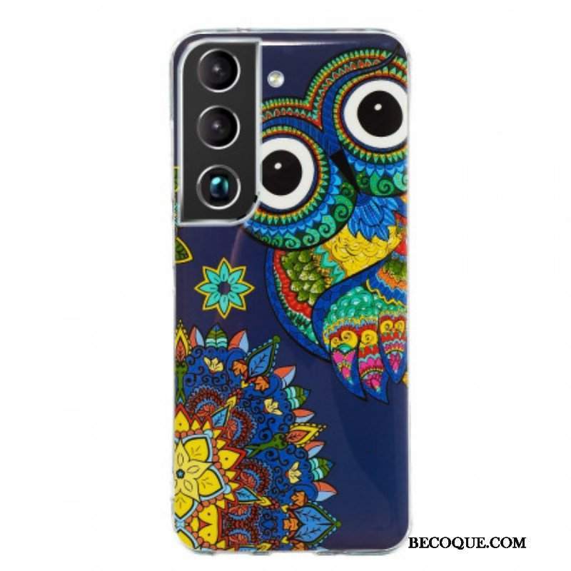 Etui do Samsung Galaxy S22 5G Fluorescencyjna Mandala Sowa