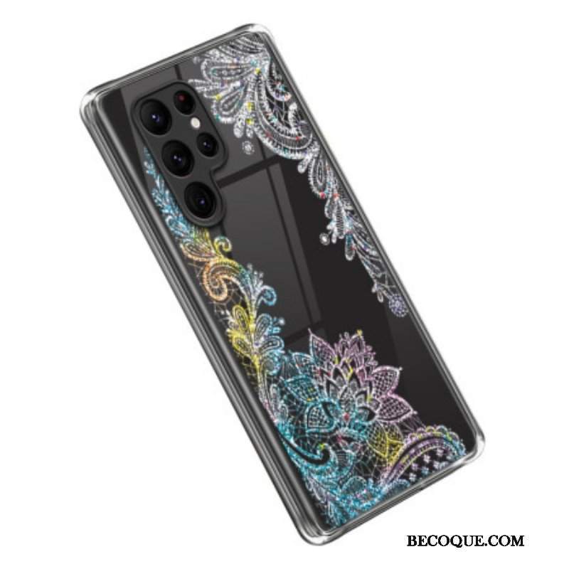 Etui do Samsung Galaxy S23 Ultra 5G Bezszwowa Koronkowa Mandala