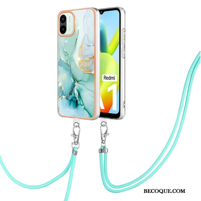 Etui do Xiaomi Redmi A1 ze Sznurkiem Sznurek W Stylu Marmuru