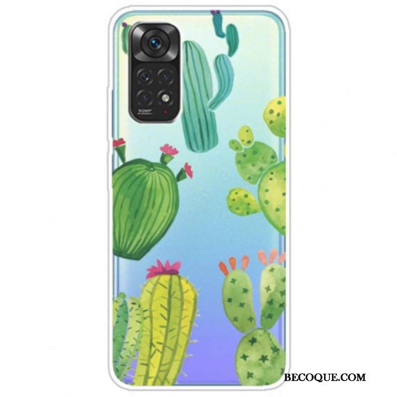 Etui do Xiaomi Redmi Note 11 / 11S Akwarela Kaktusy