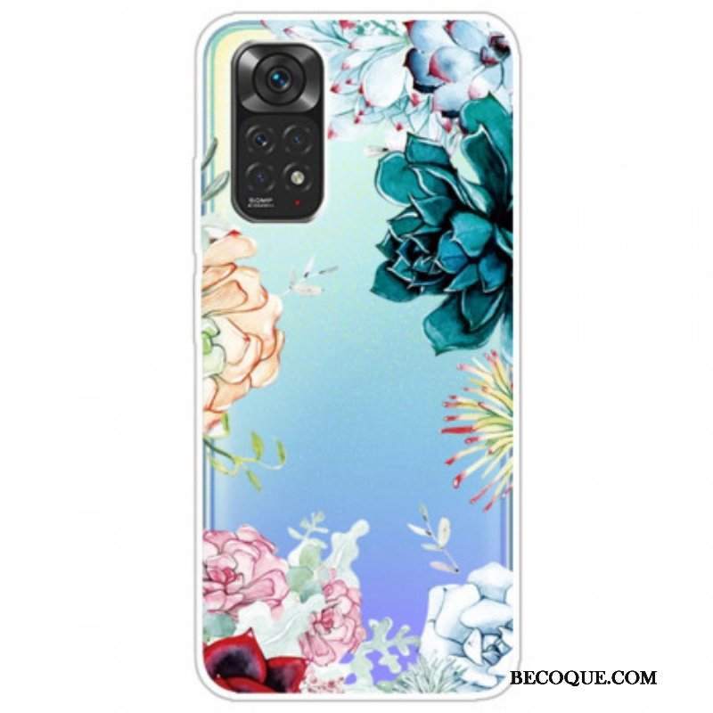 Etui do Xiaomi Redmi Note 11 / 11S Bezszwowe Akwarela Kwiaty