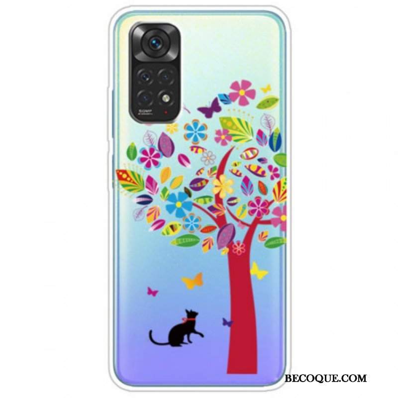 Etui do Xiaomi Redmi Note 11 / 11S Kot Pod Kolorowym Drzewem