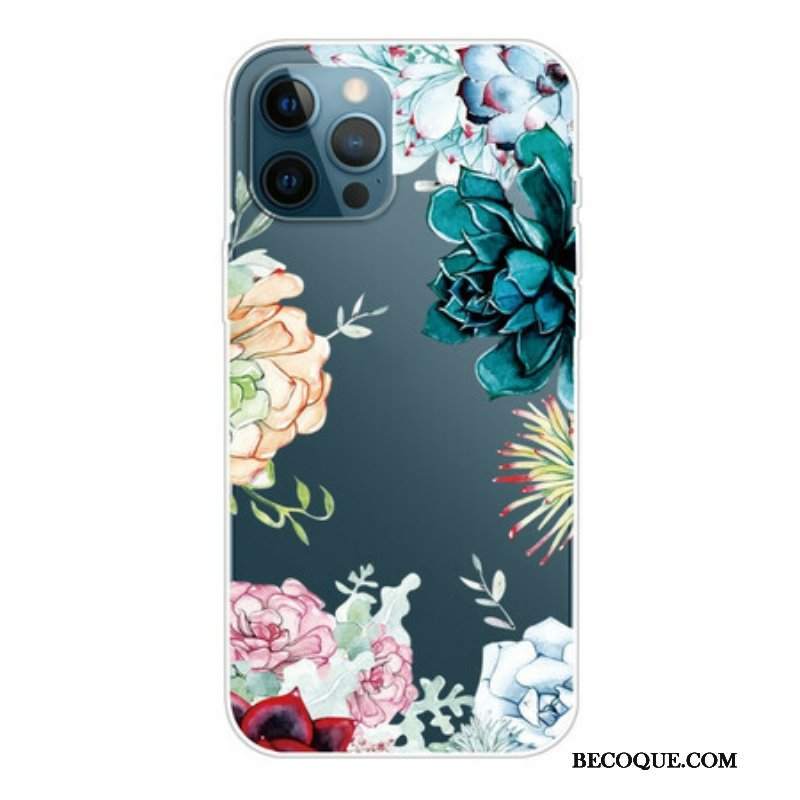 Etui do iPhone 13 Pro Akwarela Kwiaty Top