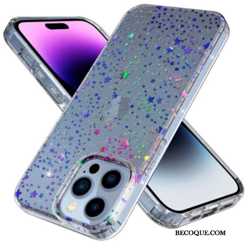 Etui do iPhone 14 Pro Przezroczyste Gwiazdy