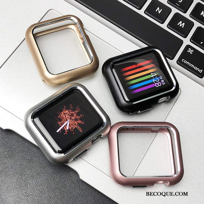 Futerał Apple Watch Series 3 Metal Złoto Granica, Etui Apple Watch Series 3 Torby Magnetyzm