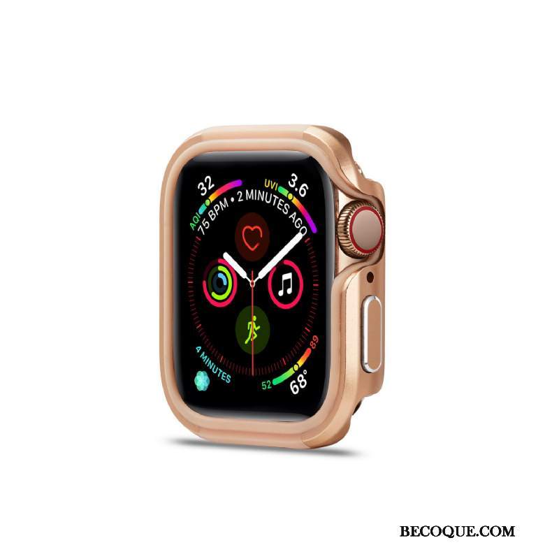 Futerał Apple Watch Series 5 Metal Pu Złoto, Etui Apple Watch Series 5 Ochraniacz Stop Metali Nowy