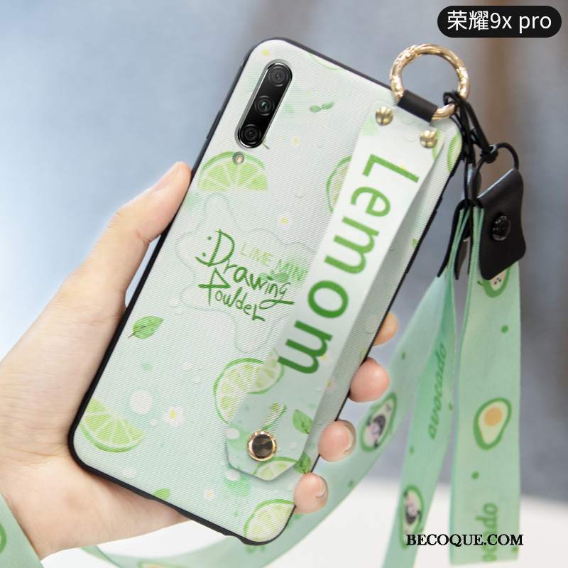 Futerał Honor 9x Pro Kreatywne Osobowość Truskawka, Etui Honor 9x Pro Ochraniacz Serce Anti-fall