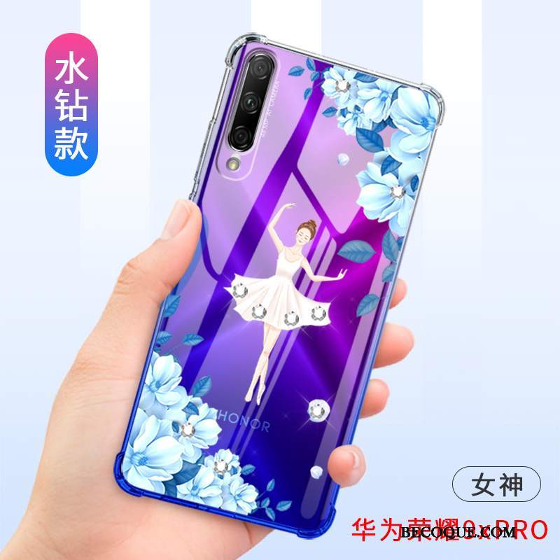 Futerał Honor 9x Pro Silikonowe Anti-fall Purpurowy, Etui Honor 9x Pro Miękki Na Telefon